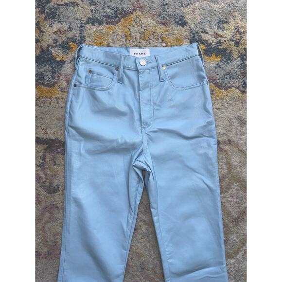 FRAME High'N'Tight Straight Leather Pants - Picture 4 of 8